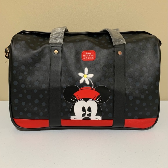 Bioworld Disney Minnie Mouse Wheeled Duffle Carry-On Travel Bag-NWT